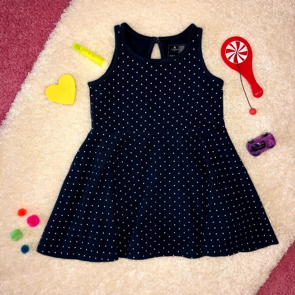 Baby Gap Factory Navy w/ Polka Dot Dress 18-24M
